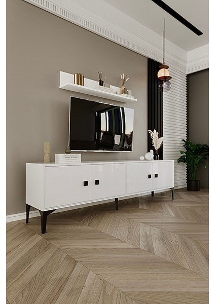 %100 Mdf Tv Ünitesi Raflı 180 cm