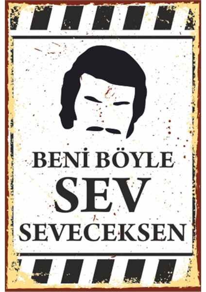 Orhan Gencebay Beni Böyle Sev Retro Ahşap Poster
