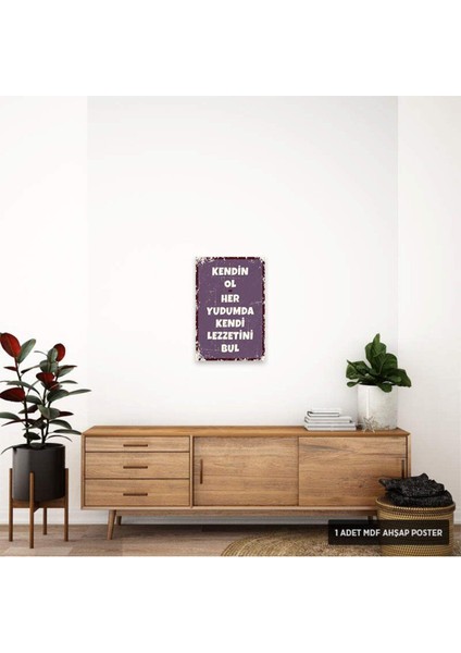 PT1260 - Kendin Ol Retro Mdf Ahşap Poster (20X30CM) modelleri