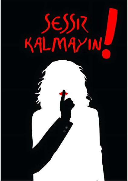 Kadına Şiddete Hayır Retro Ahşap Poster