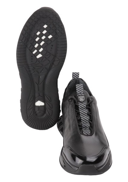 14598 Sıyah-Sıyah Rugan Sneaker Derı Ayakkabı fırsatları
