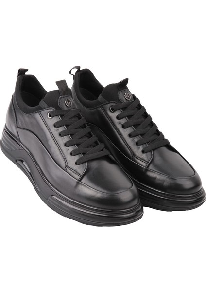 21330 Sıyah Sneaker Derı Ayakkabı modelleri