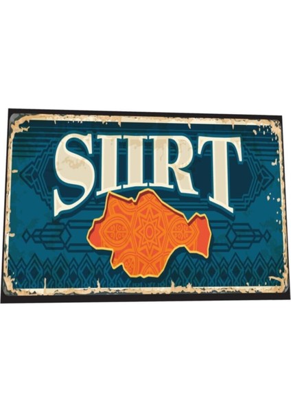 Siirt Şehir Posterleri Retro Ahşap Poster