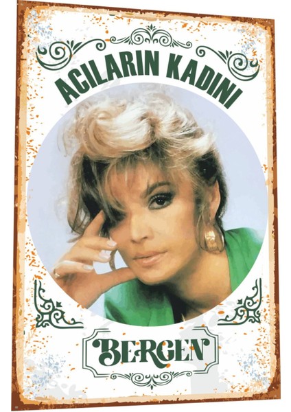 Bergen Acıların Kadını-1 Arabeskin Kraliçeleri Serisi Retro Vintage Ahşap Poster