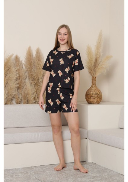 Ayıcıklı T-Shirt Şort Pijama Takımı