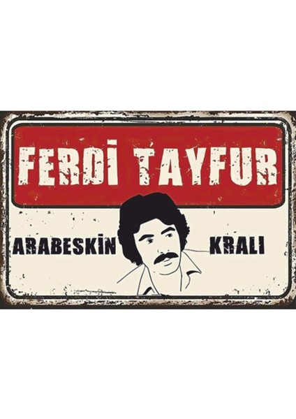 Ferdi Tayfur Arabesk Retro Ahşap Poster
