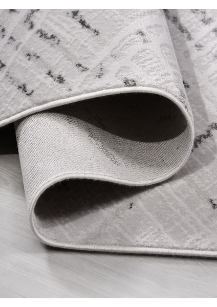 Vilnius VY01 Gri Akrilik Yapışmaz Salon Antre Mutfak Yatak Odası Halı Yolluk