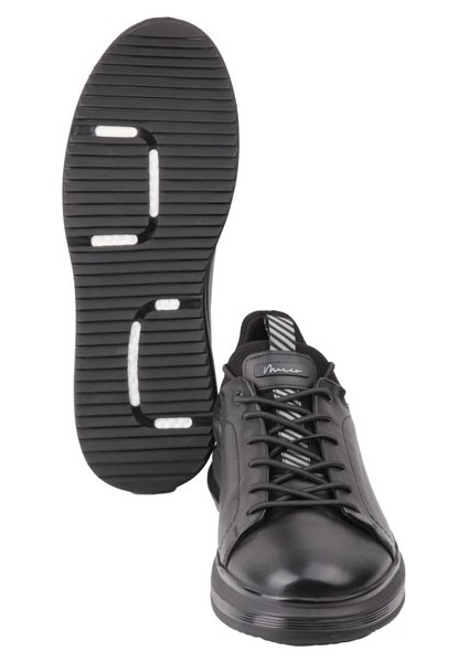 19596 Sıyah-Sıyah Sneaker Derı Ayakkabı fırsatları