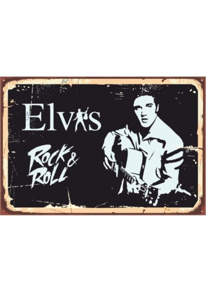 Elvis Presley Retro Vintage Ahşap Poster