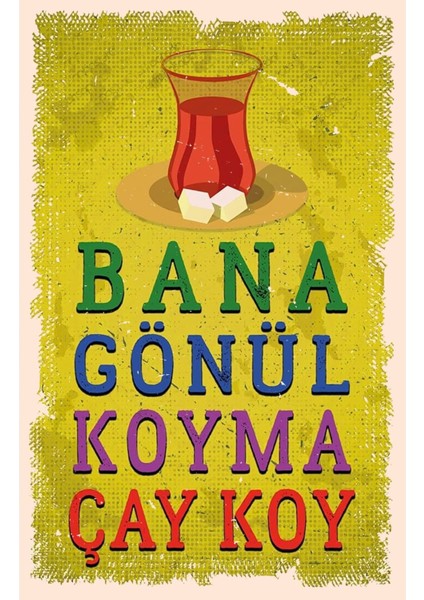 Çay ve Kahve Temalı Retro Ahşap Poster