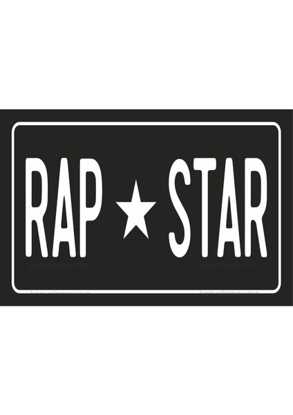 Rap Star Rap Müzik Uyarı Levhası Komik Sözler Duvar Yazıları Dekorasyon Tablo Retro Ahşap Poster