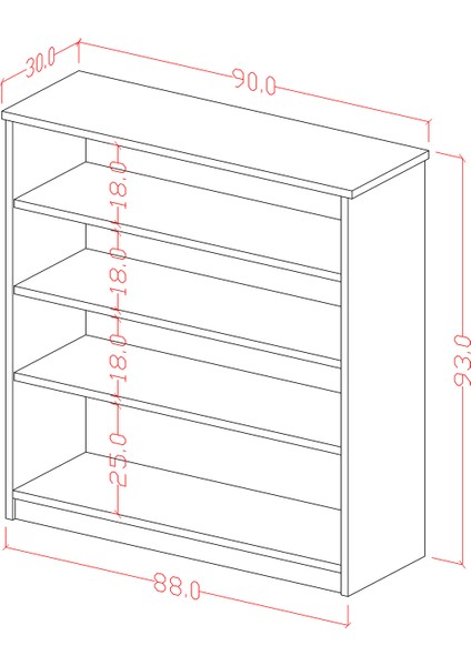 Asra Trend MDF 4 Katlı Açık Raflı Ayakkabılık - 90 cm, Modern,Bot Uyumlu,Çok Amaçlı Düzenleyici,A-32 modelleri