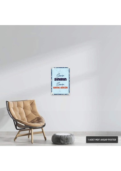 PT1226 - Senin Sınırın Senin Gücün Motivasyon Retro Mdf Ahşap Poster (20X30CM) fiyatları