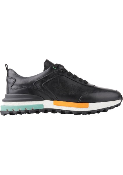 21179 Sıyah Sneaker Derı Ayakkabı