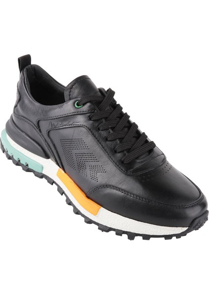 21179 Sıyah Sneaker Derı Ayakkabı