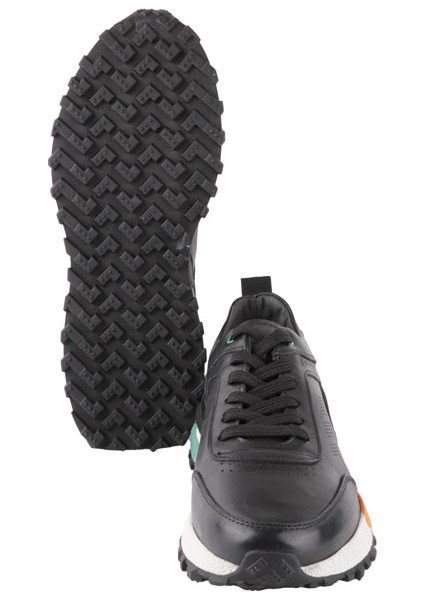 21179 Sıyah Sneaker Derı Ayakkabı