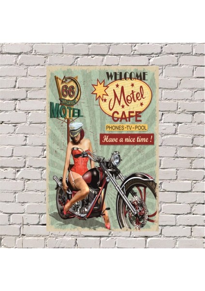 Motel 66 Uv Baskılı Tablo 20X30