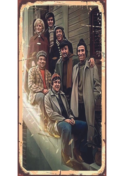 Türk Sineması Yeşilçam Özel Kolleksiyonu Tasarım Ahşap Poster