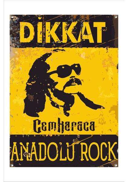 Retro Cem Karaca Anadolu Rock Anlamlı Duvar Yazıları Sözleri 20 x 30 Tablo