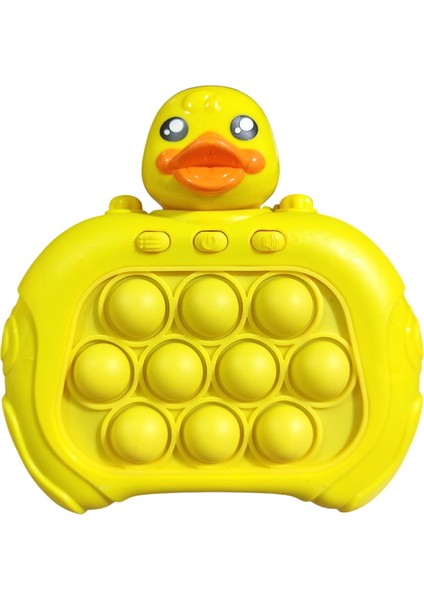 Popit Makinesi Işıklı Oyun Fast Push Pilli Fidget Kabarcık - Ördek