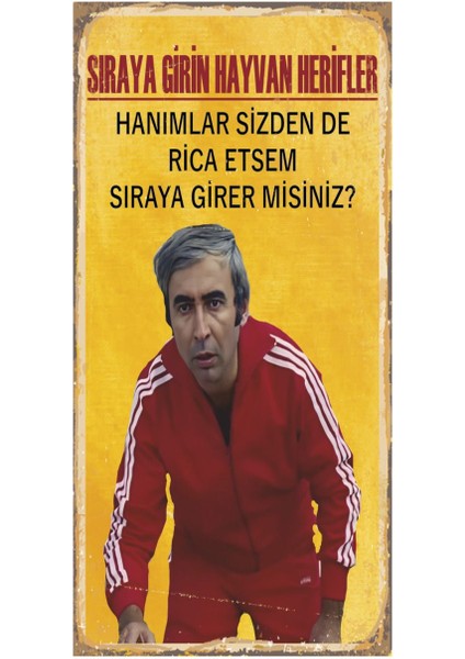 Yeşilçam Şener Şen Türk Sineması Ev Dekorasyon Tablo Mini Retro Ahşap Poster