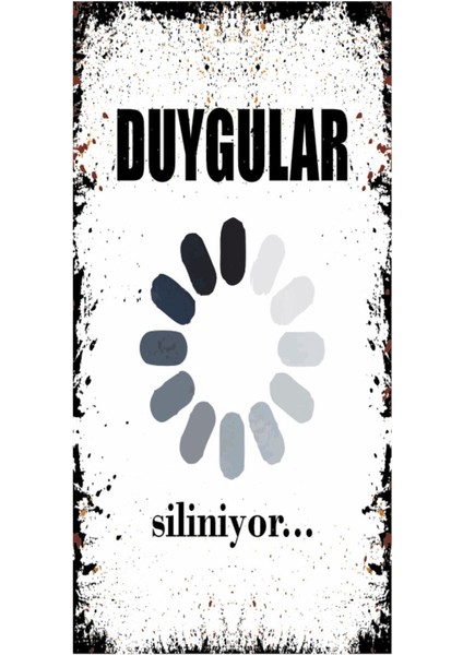 Duygular Siliniyor Komik Sözler Duvar Yazılar Ev Dekorasyon Mini Retro Ahşap Poster