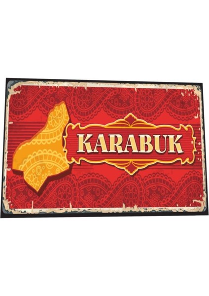 Karabük Şehir Posterleri Retro Ahşap Poster