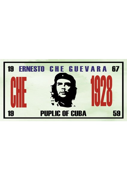 Ernesto Che Guevara Küba Devrimi Ev Dekorasyon Tablo Tabela Tarz Mini Retro Ahşap Poster