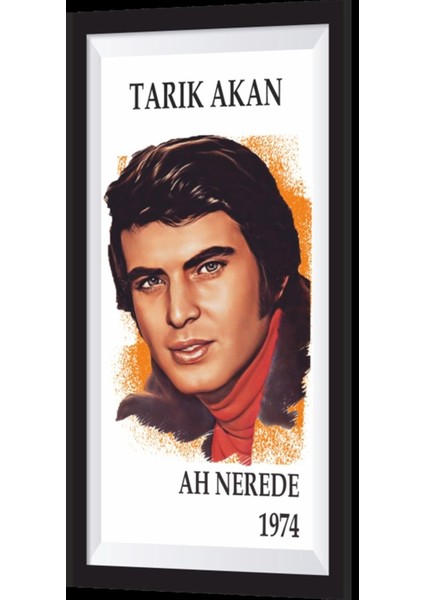 Tarık Akan Yeşilçam Temalı Çerçeve Görünümlü Mini Ahşap Poster