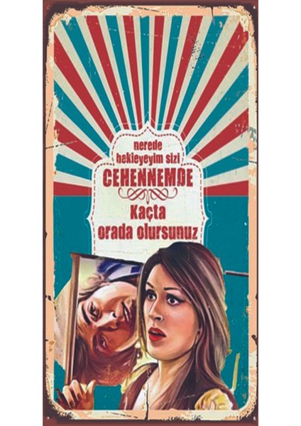 Türk Sineması Yeşilçam Özel Kolleksiyonu Tasarım Ahşap Poster
