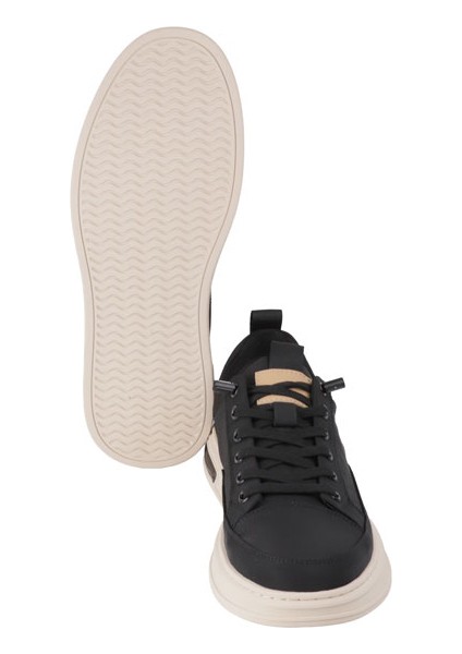 21011 Sıyah Sneaker Derı Ayakkabı