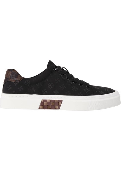 21019 Sıyah Sneaker Derı Ayakkabı