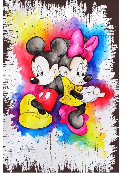 Mickey Mouse Tasarımlı Ahşap Poster