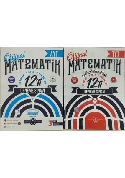 Orijinal Yayınları Ayt+Tyt Matematik 12'li Deneme Sınavı