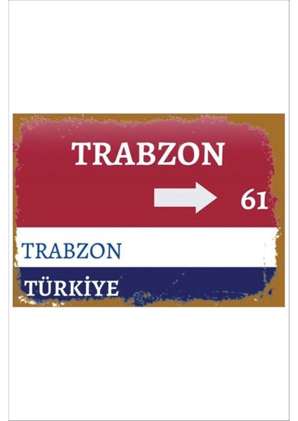 Retro Trabzon 61 Vintage 20 x 30 Tablo