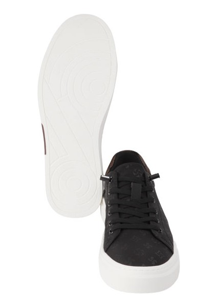21019 Sıyah Sneaker Derı Ayakkabı