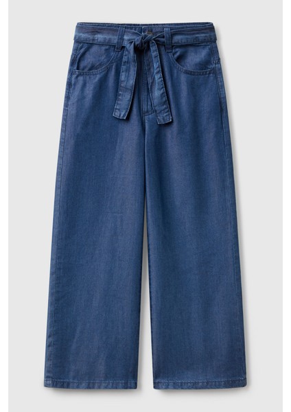 Wide Leg Yüksek Bel Bol Paça Pantolon Kız Çocuk Pantolon 4FFKCE03Q