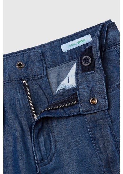 Wide Leg Yüksek Bel Bol Paça Pantolon Kız Çocuk Pantolon 4FFKCE03Q