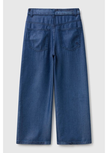 Wide Leg Yüksek Bel Bol Paça Pantolon Kız Çocuk Pantolon 4FFKCE03Q