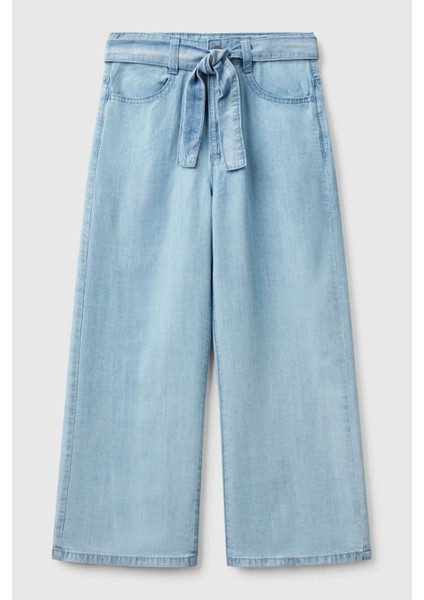 Wide Leg Yüksek Bel Bol Paça Pantolon Kız Çocuk Pantolon 4FFKCE03Q