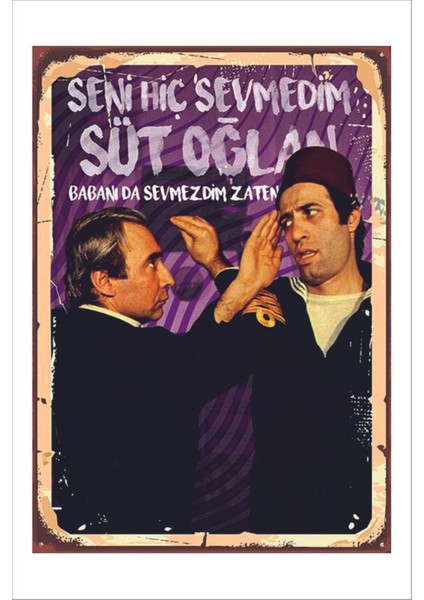 Retro Kemal Sunal Şener Şen Komik Anlamlı Eğlenceli Duvar Yazıları Yeşilçam 20 x 30 Tablo