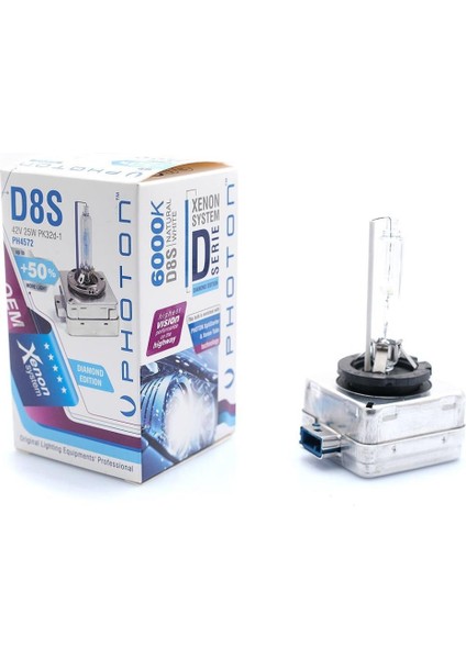 Kıa Niro 2016- Photon D8S Xenon 6000 Kelvin %50 Fazla Işık 1 Adet