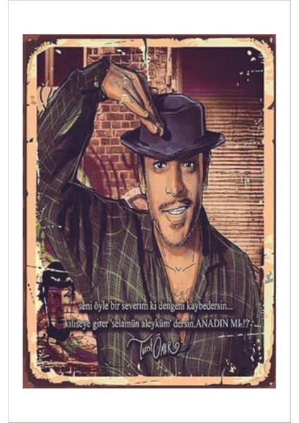 Retro Sadri Alışık Komik Esprili Eğlenceli Yeşilçam Vintage 20 x 30 Tablo