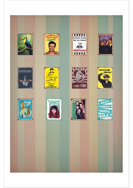 Retro Ilyas Salman,şener Şen Komik Esprili Eğlenceli Yeşilçam Vintage 20 x 30 Tablo fırsatları