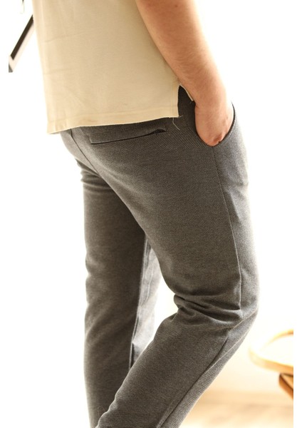 Erkek Slim Fit Likralı Beli Lastikli Jogger Pantolon| Slim Fit ve Rahat Pantolon