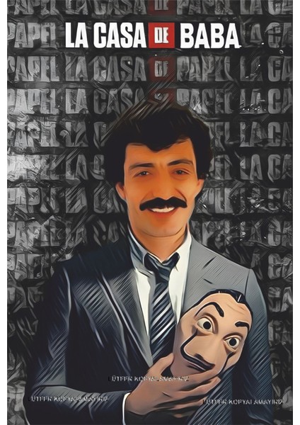 Müslüm Gürses Baba La Casa De Papel Arabesk Müzik Ev Dekorasyon Tablo Retro Ahşap Poster