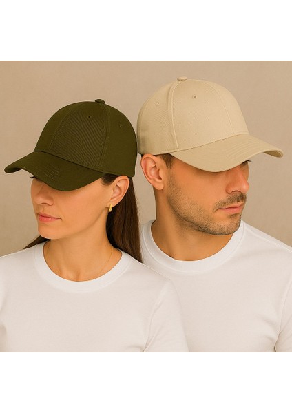 2’li Unisex Spor Şapka Seti - Kadın Erkek Ayarlanabilir Günlük Yazlık Şapka