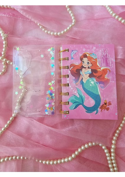 Simli Sulu Kapaklı Süslü 8,5 cm x 10 cm Denizkızı Not Defteri 🧜‍♀️çizgili (1 Adet) fiyatları