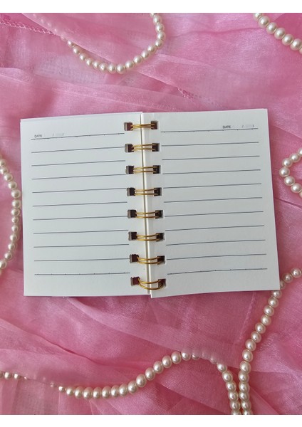 Simli Sulu Kapaklı Süslü 8,5 cm x 10 cm Denizkızı Not Defteri 🧜‍♀️çizgili (1 Adet) modelleri