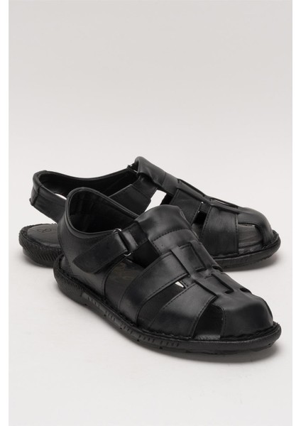 Erkek Hakiki Deri Yazlık Hafif Günlük Ayakkabı Sandalet SİYAH fiyatları